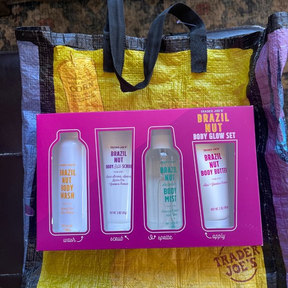 Trader Joe's Brazil Nut Body Glow *NEW* 4 Product(Mist, Butter, Scrub and Wash) - Picture 2 of 5